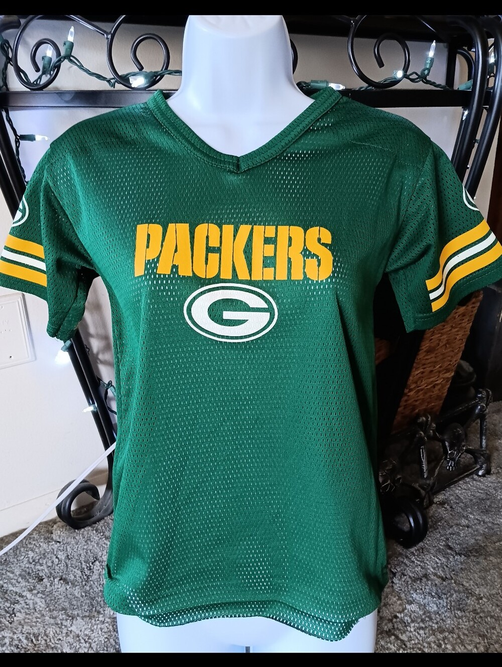 💛💚 Vintage Green Bay Packers Youth Jersey Franklin NFL Medium Boys Kids 87